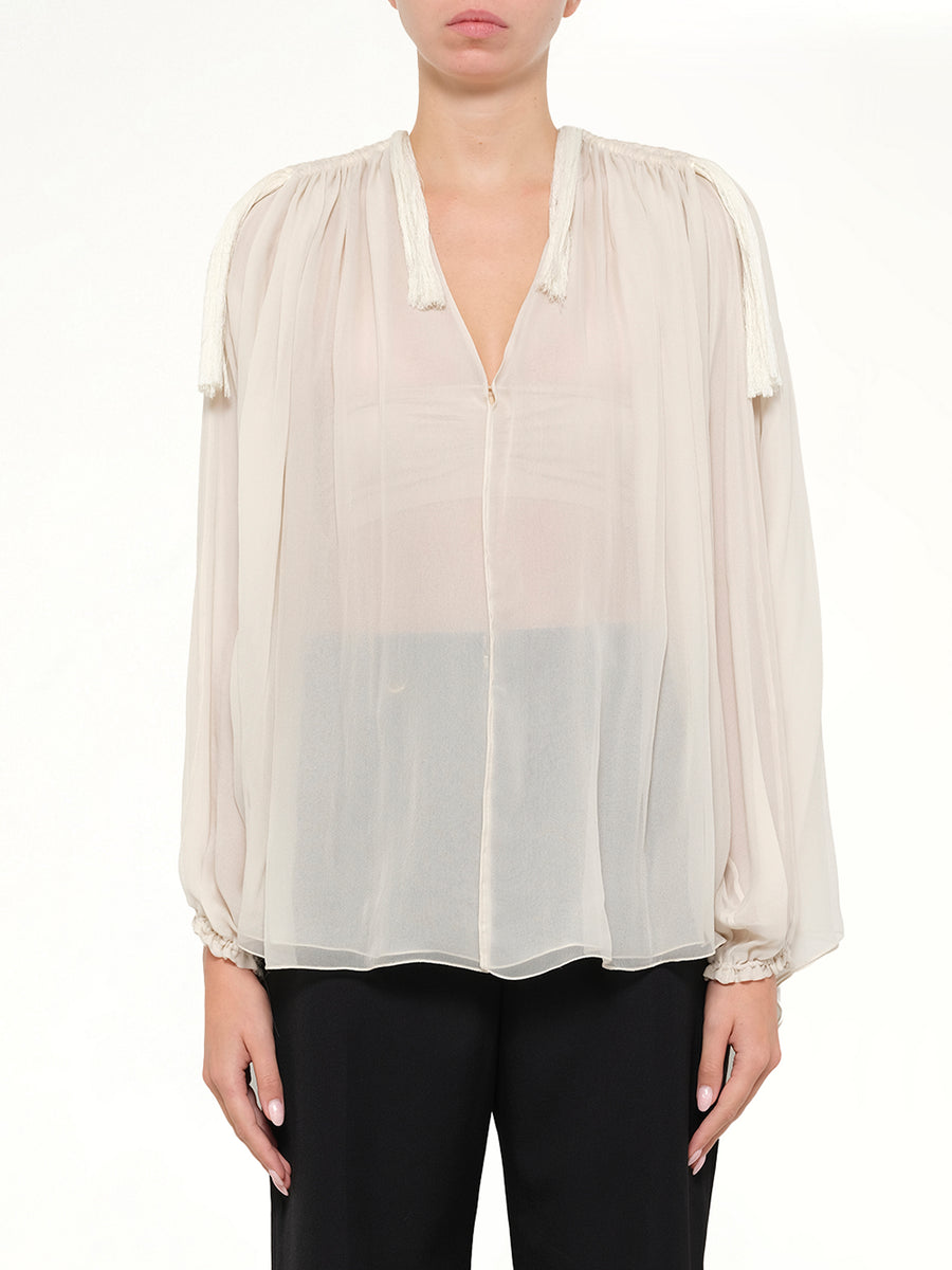 Sheer Lanvin Top in White