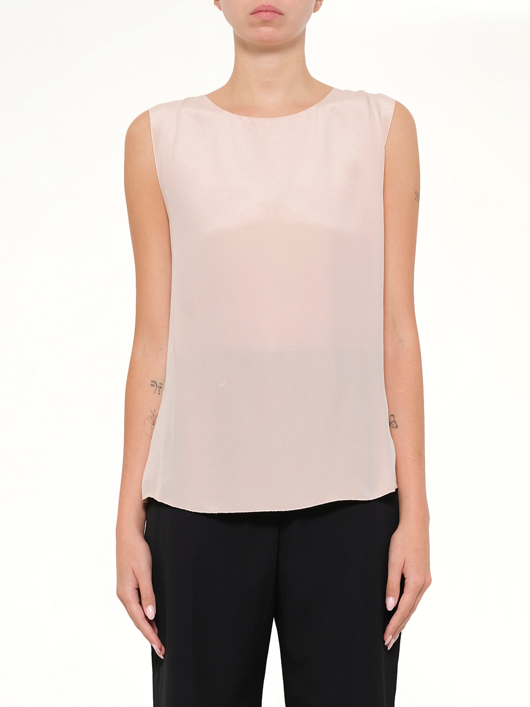 Silk Top in Blush
