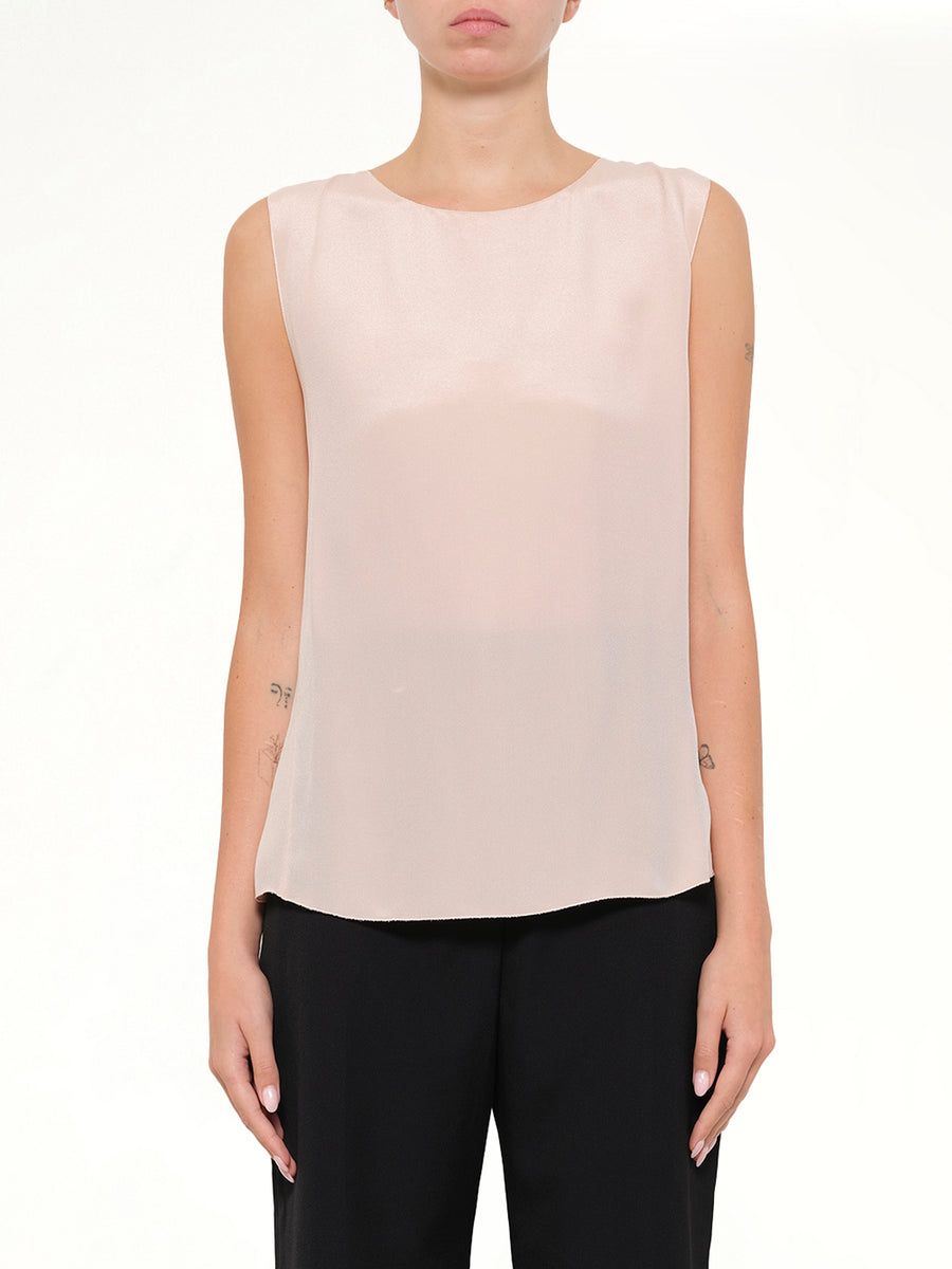 Silk Top in Blush