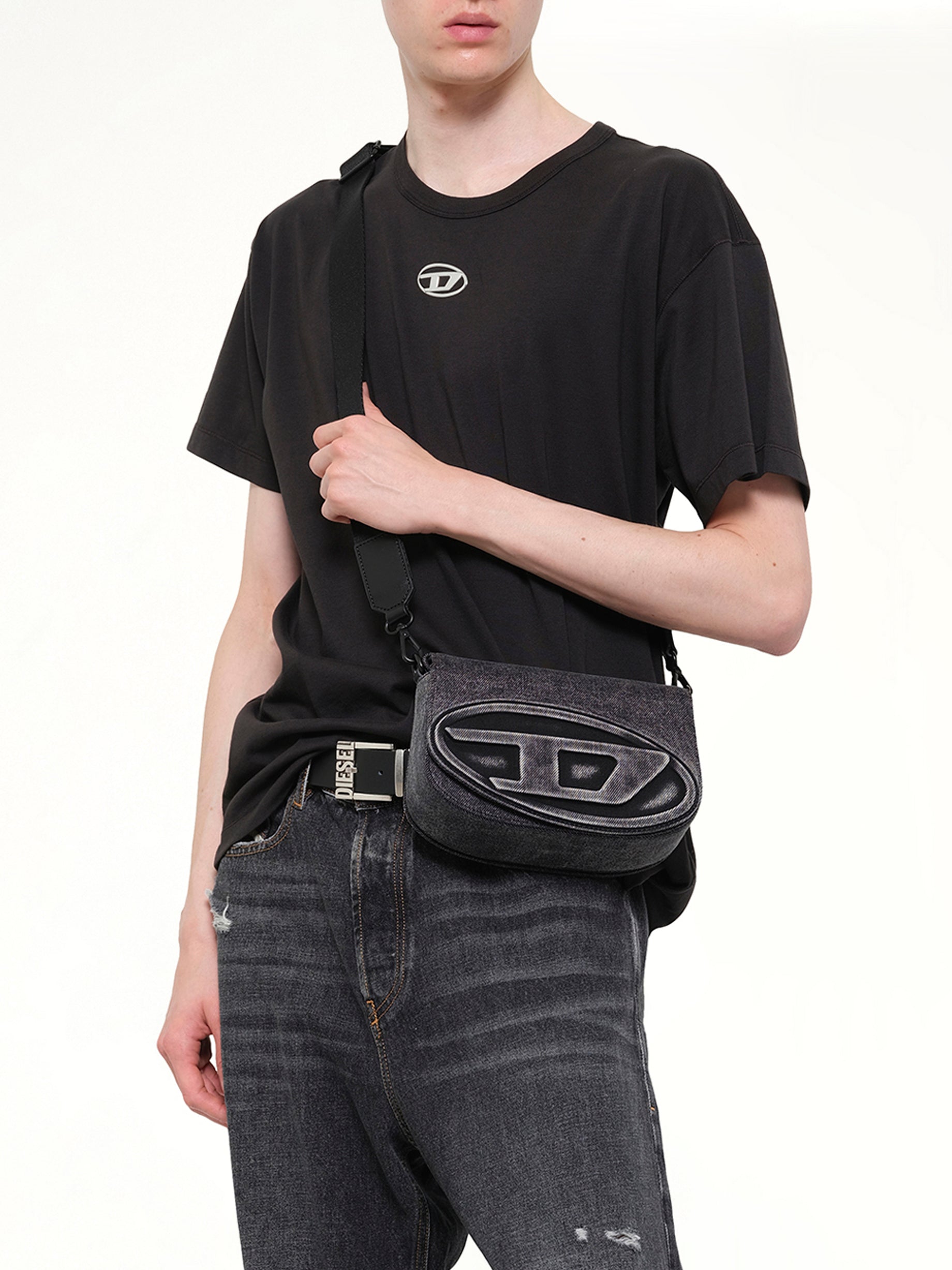 DIESEL 1DR Camera Bag in Denim Black from MARAIS