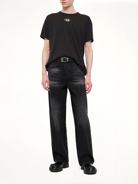 2001 D-MACRO Relaxed Jeans in Washed Black