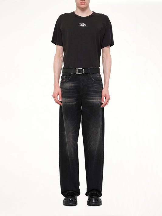 2001 D-MACRO Relaxed Jeans in Washed Black