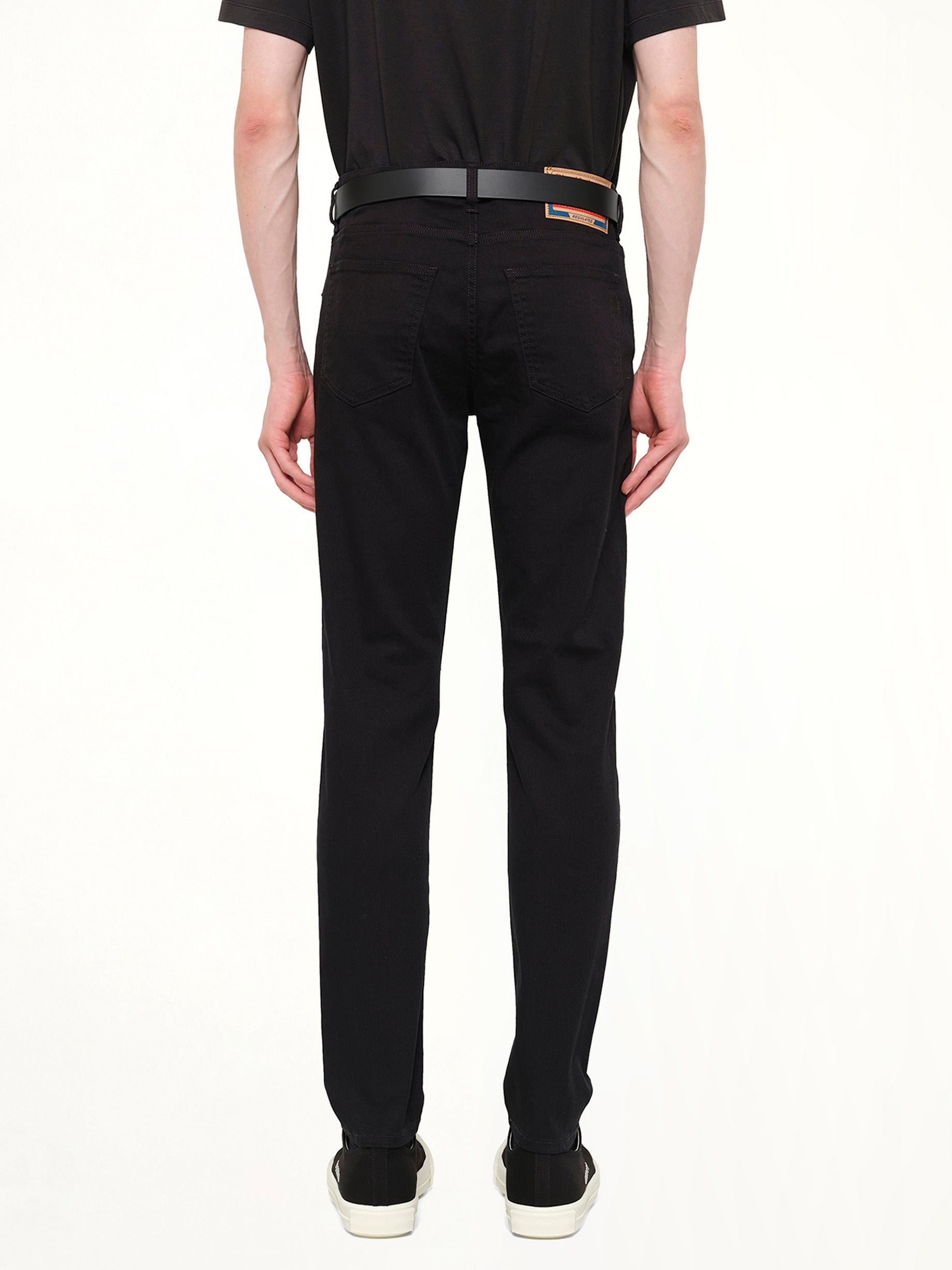DIESEL , 2019 D-STRUKT Slim Jeans in Black Back View from MARAIS