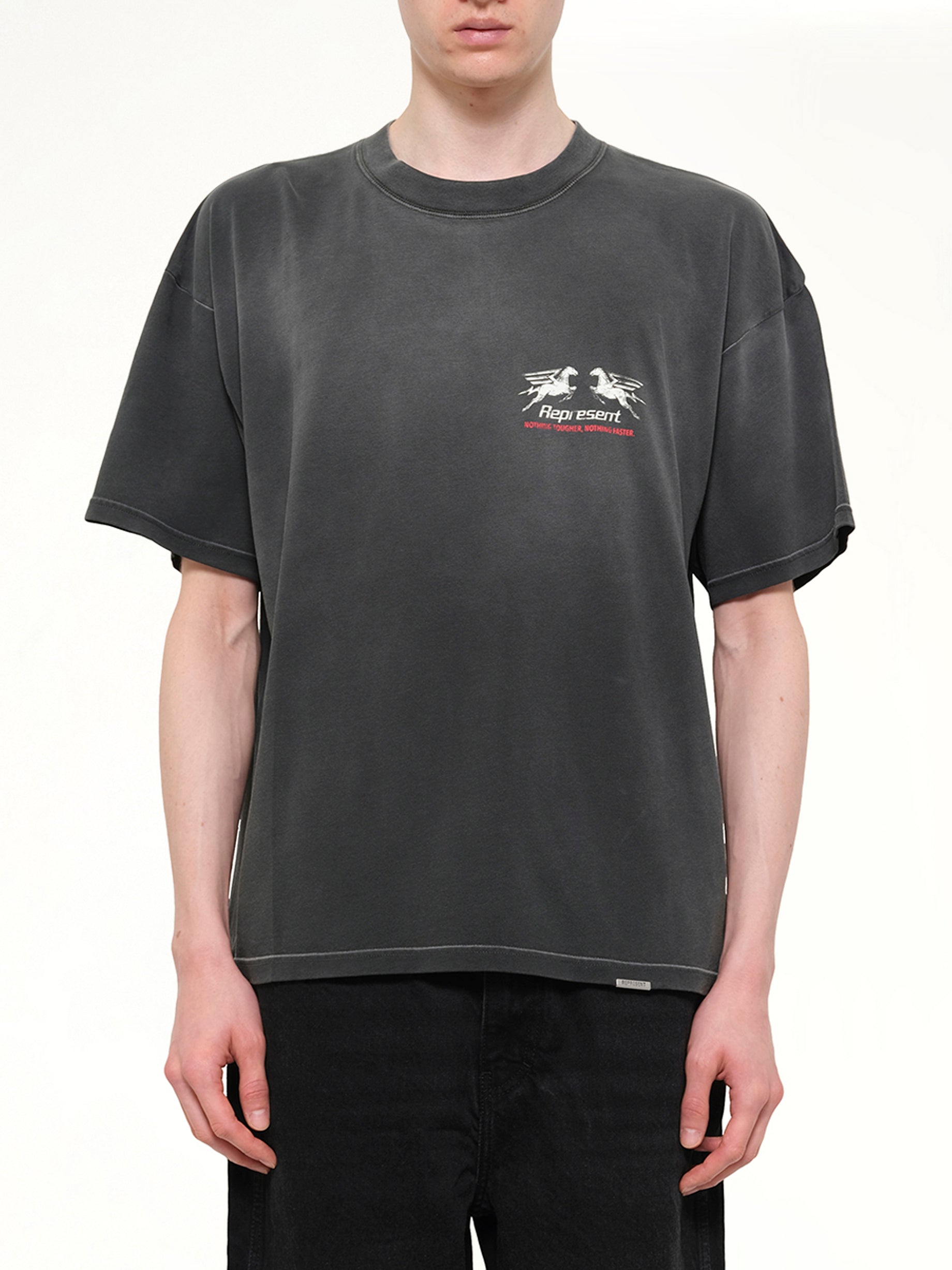 24 Hour Service T-Shirt in Stained Black