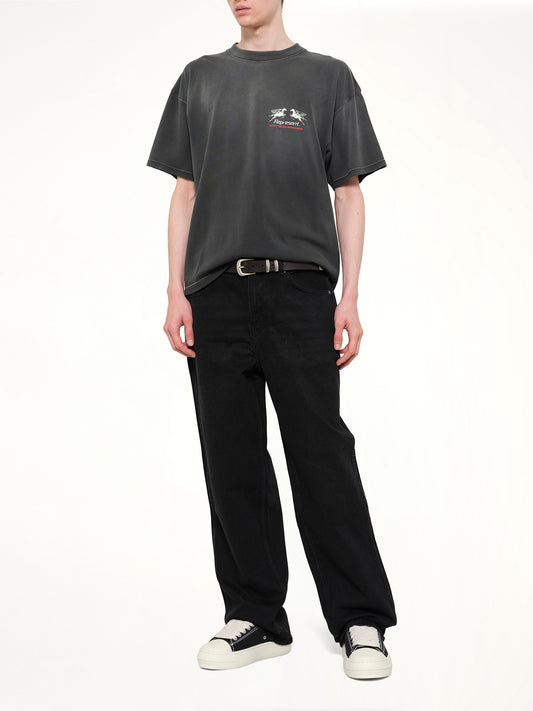 24 Hour Service T-Shirt in Stained Black