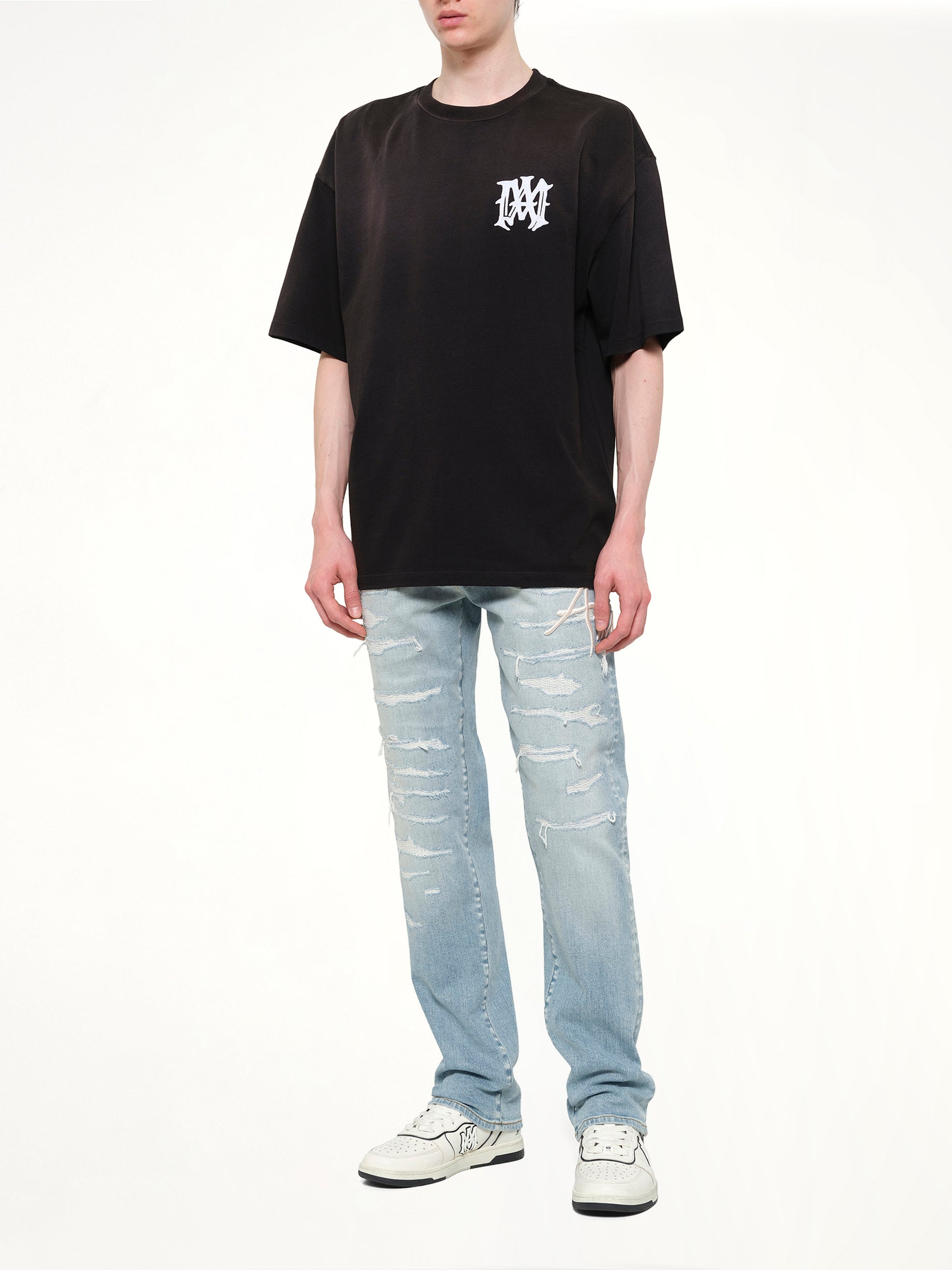 AMIRI Amiri Hollywood Oversized T-Shirt in Black Full Reference from MARAIS