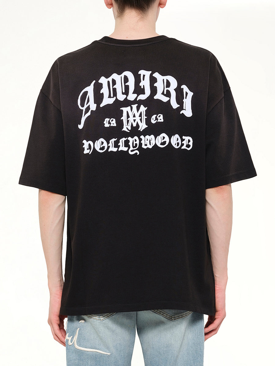 Amiri Hollywood Oversized T-Shirt in Black