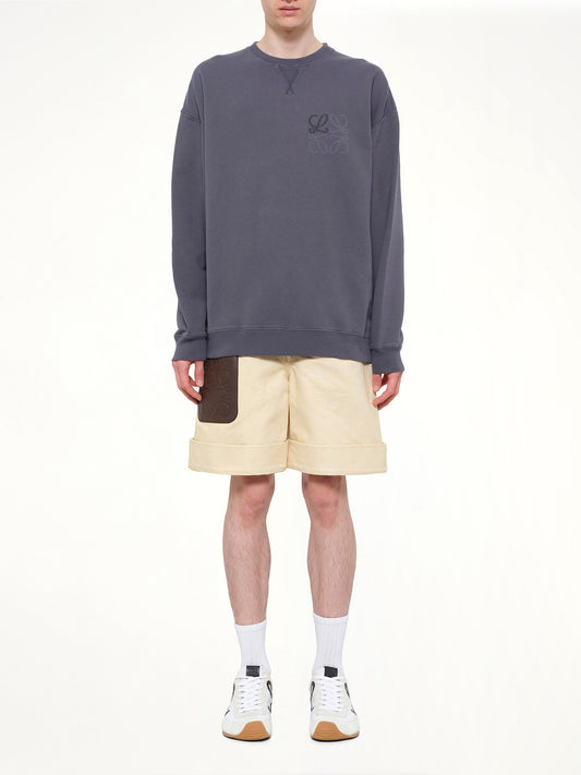 Anagram Sweatshirt in Indigo Blue