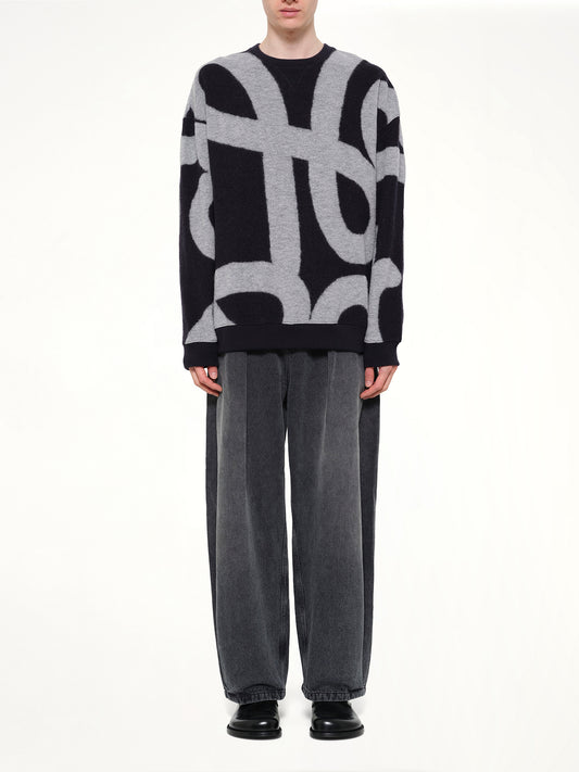 Anagram Sweatshirt in Navy/Grey