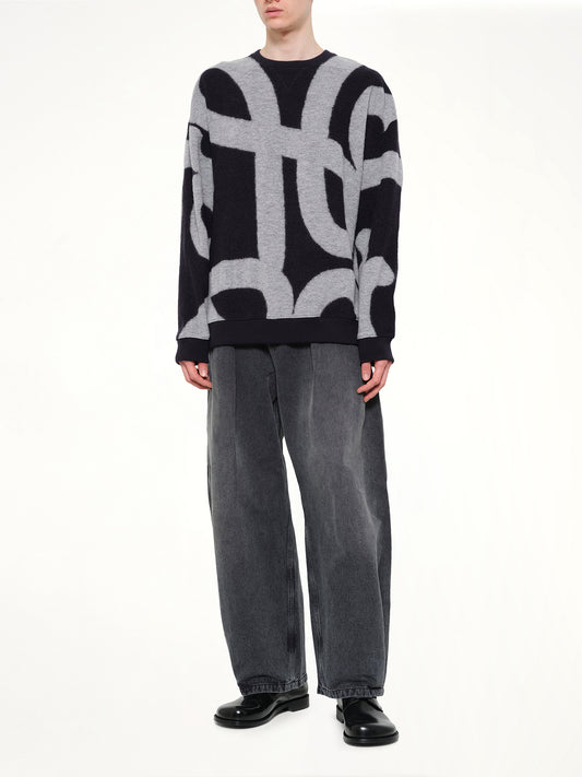 Anagram Sweatshirt in Navy/Grey