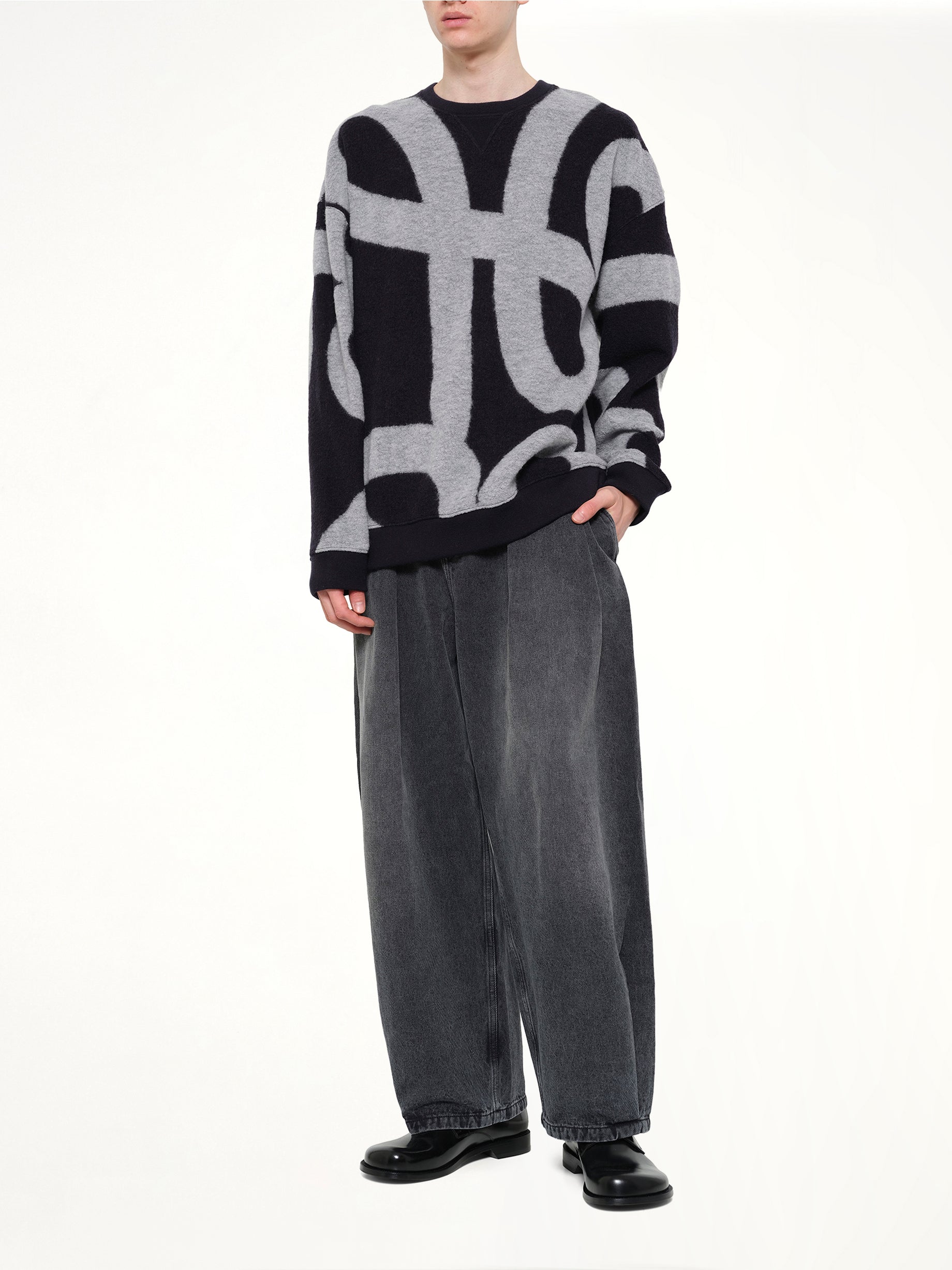 LOEWE , Belted Jeans AF in Black Full Reference from MARAIS
