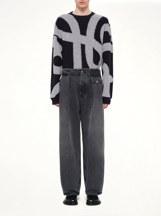 Belted Jeans AF in Black