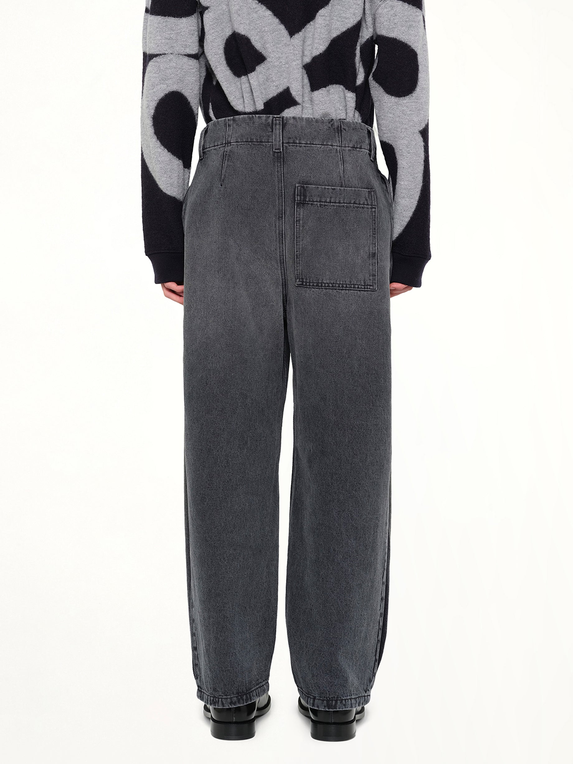 LOEWE , Belted Jeans AF in Black Back View from MARAIS