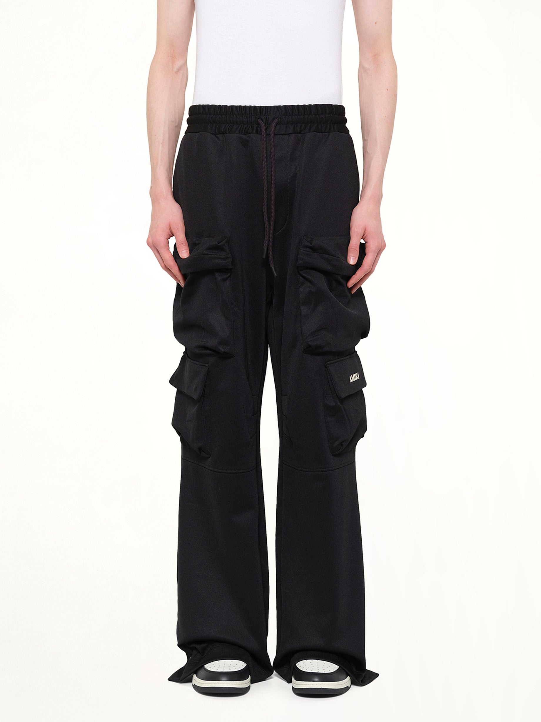 Cargo Track Pants in Black