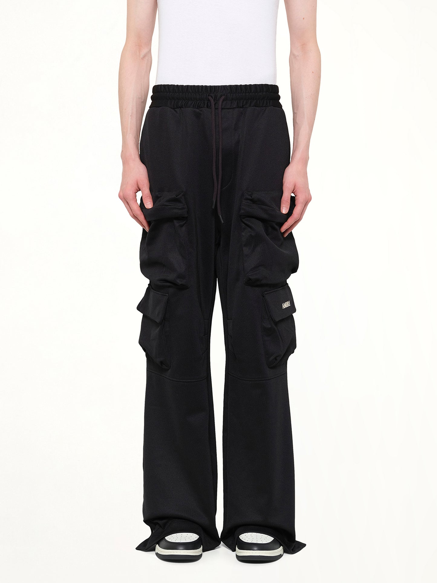Cargo Track Pants in Black
