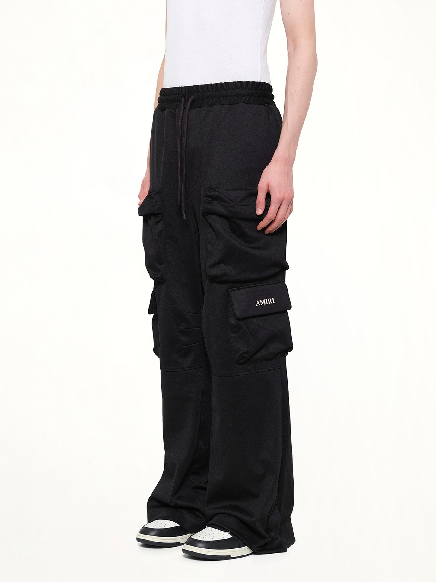 Cargo Track Pants in Black