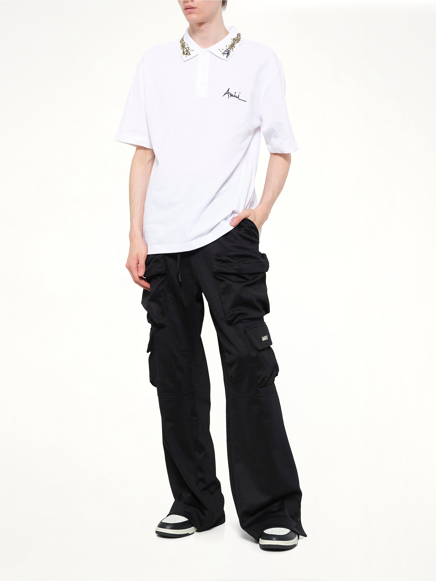 Cargo Track Pants in Black