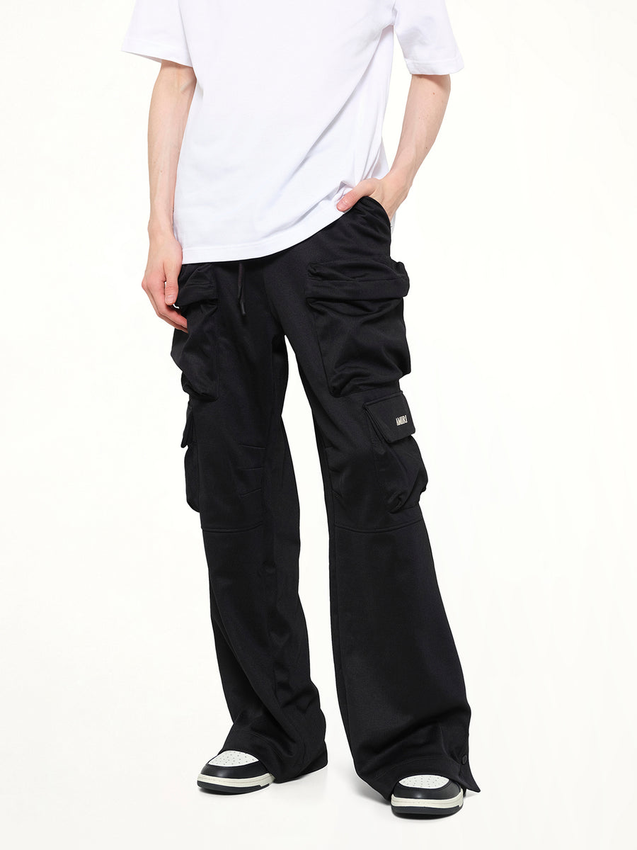 Cargo Track Pants in Black