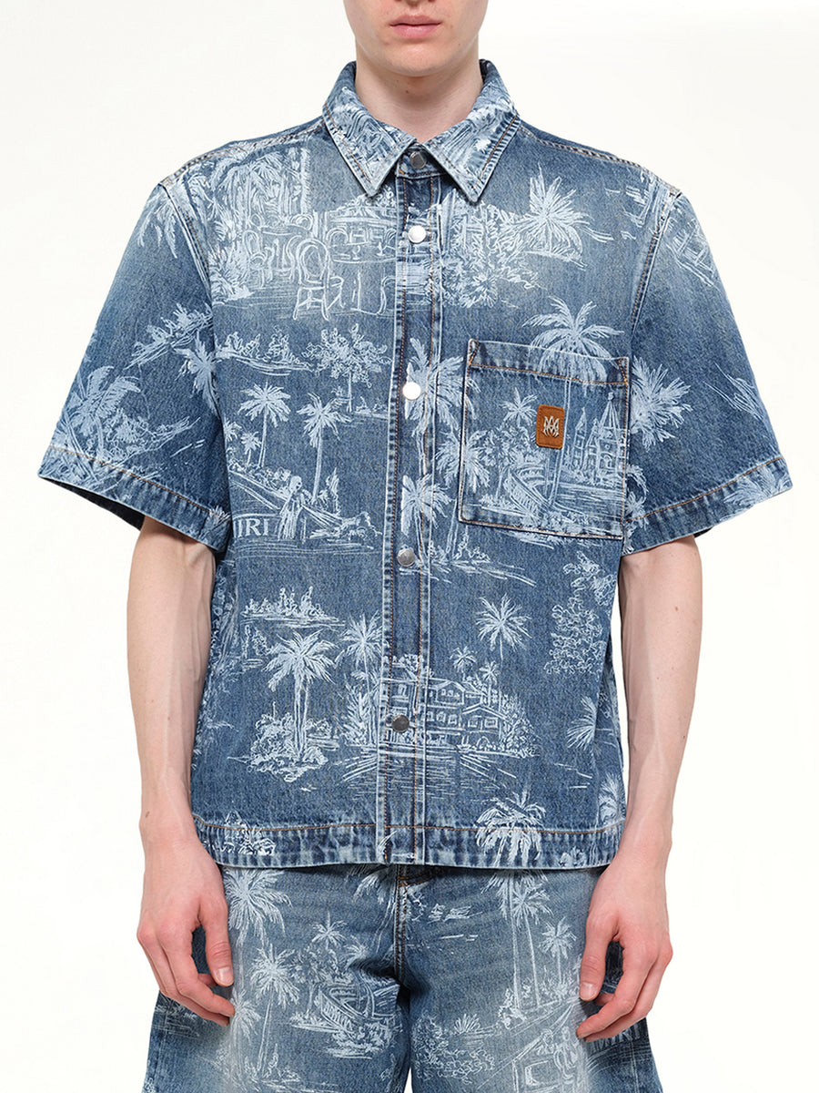 Chateau Palms Denim Shirt in Harbor Indigo