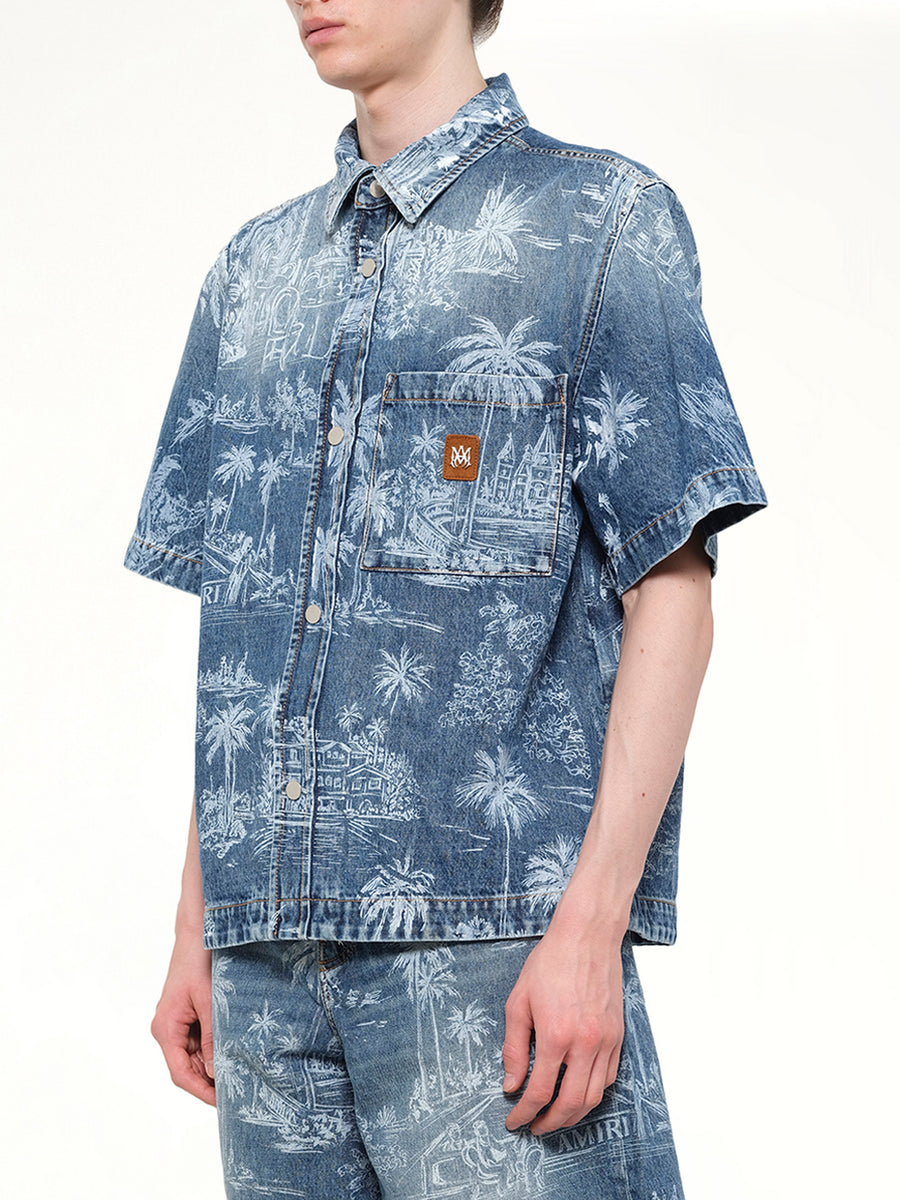 Chateau Palms Denim Shirt in Harbor Indigo