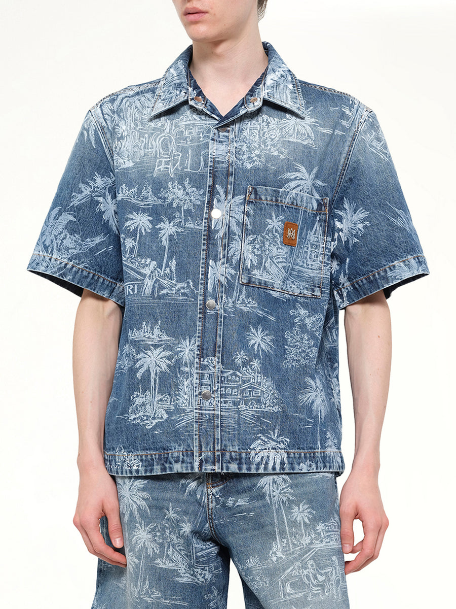 Chateau Palms Denim Shirt in Harbor Indigo