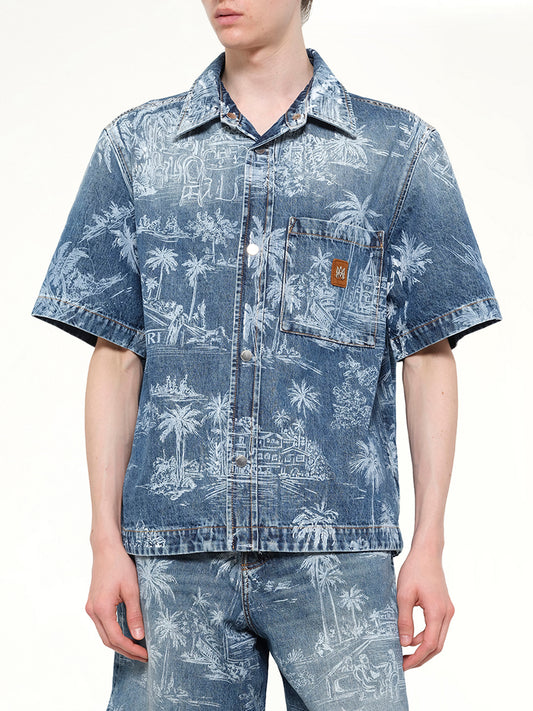 Chateau Palms Denim Shirt in Harbor Indigo