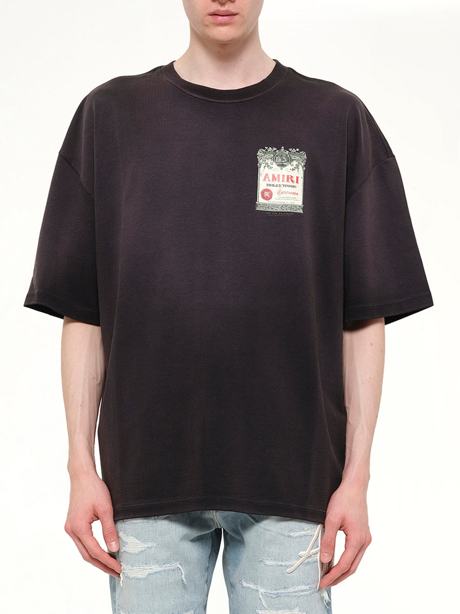Chateau Stamp Oversized T-Shirt in Black