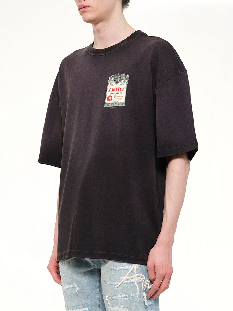 Chateau Stamp Oversized T-Shirt in Black