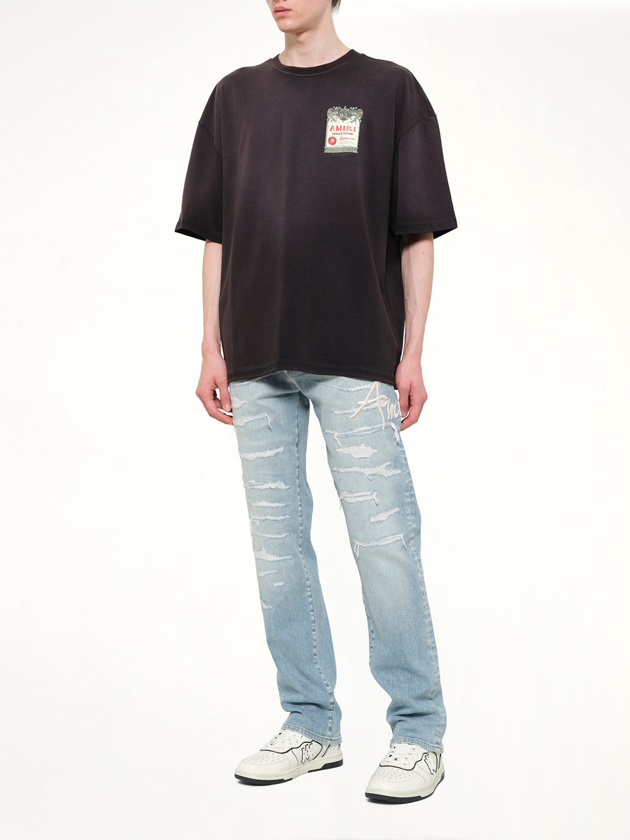 Chateau Stamp Oversized T-Shirt in Black