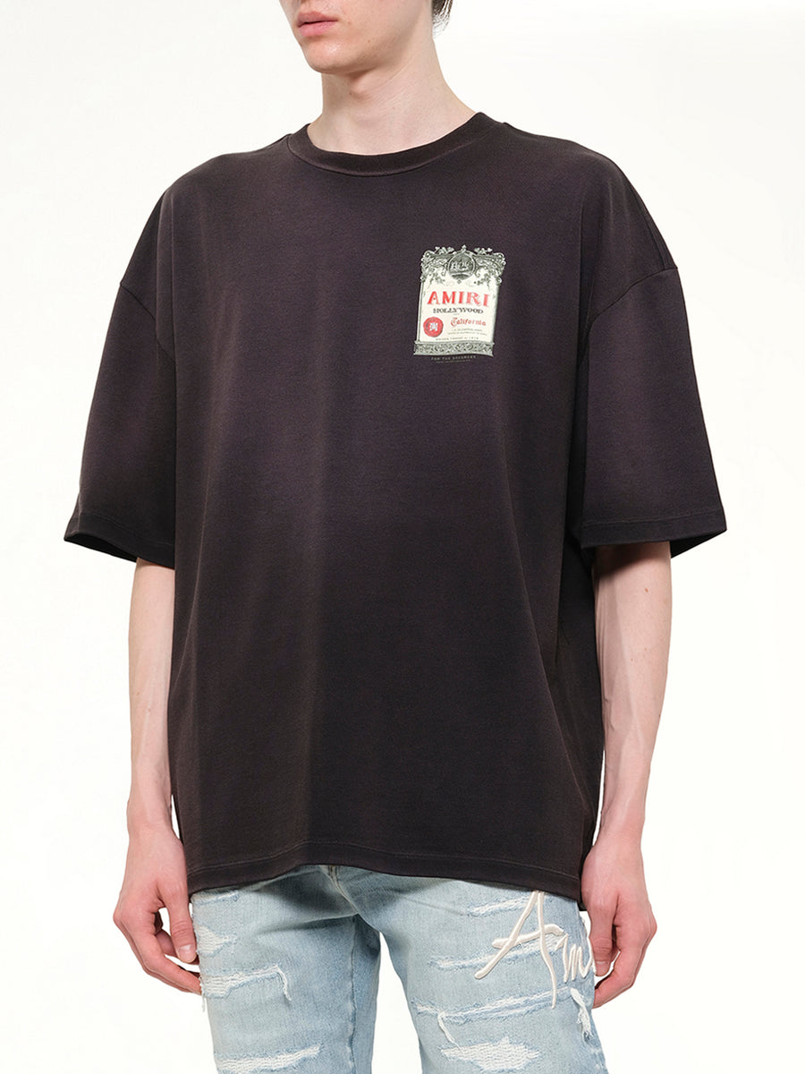 Chateau Stamp Oversized T-Shirt in Black