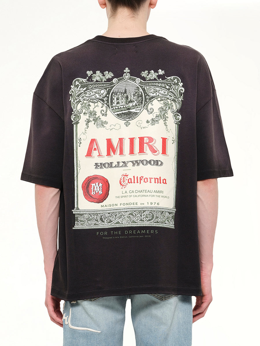 Chateau Stamp Oversized T-Shirt in Black