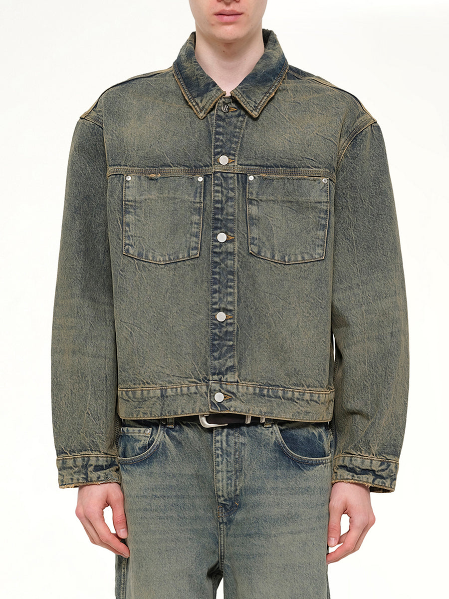 Denim Trucker in Blue Cream