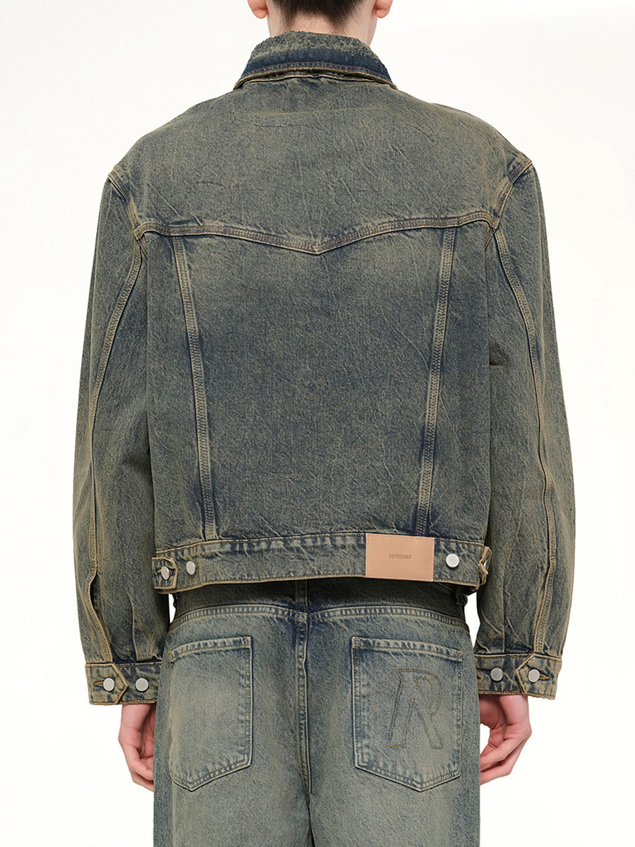 Denim Trucker in Blue Cream