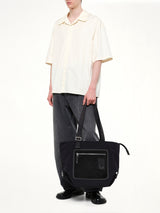 Flex Zipped Tote Bag in Black