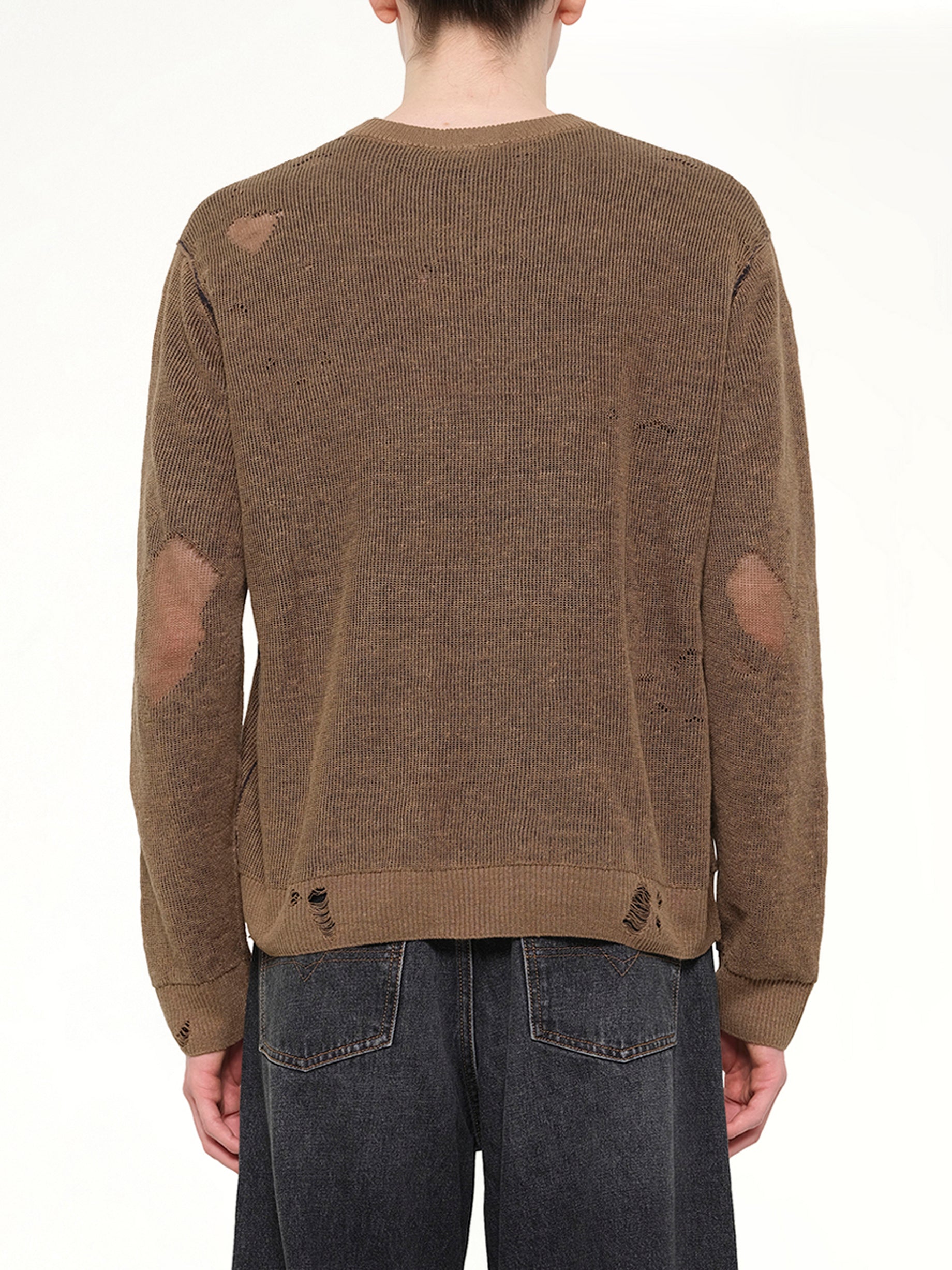 DIESEL , K-DAIANAS Sweater in Brown Back View from MARAIS