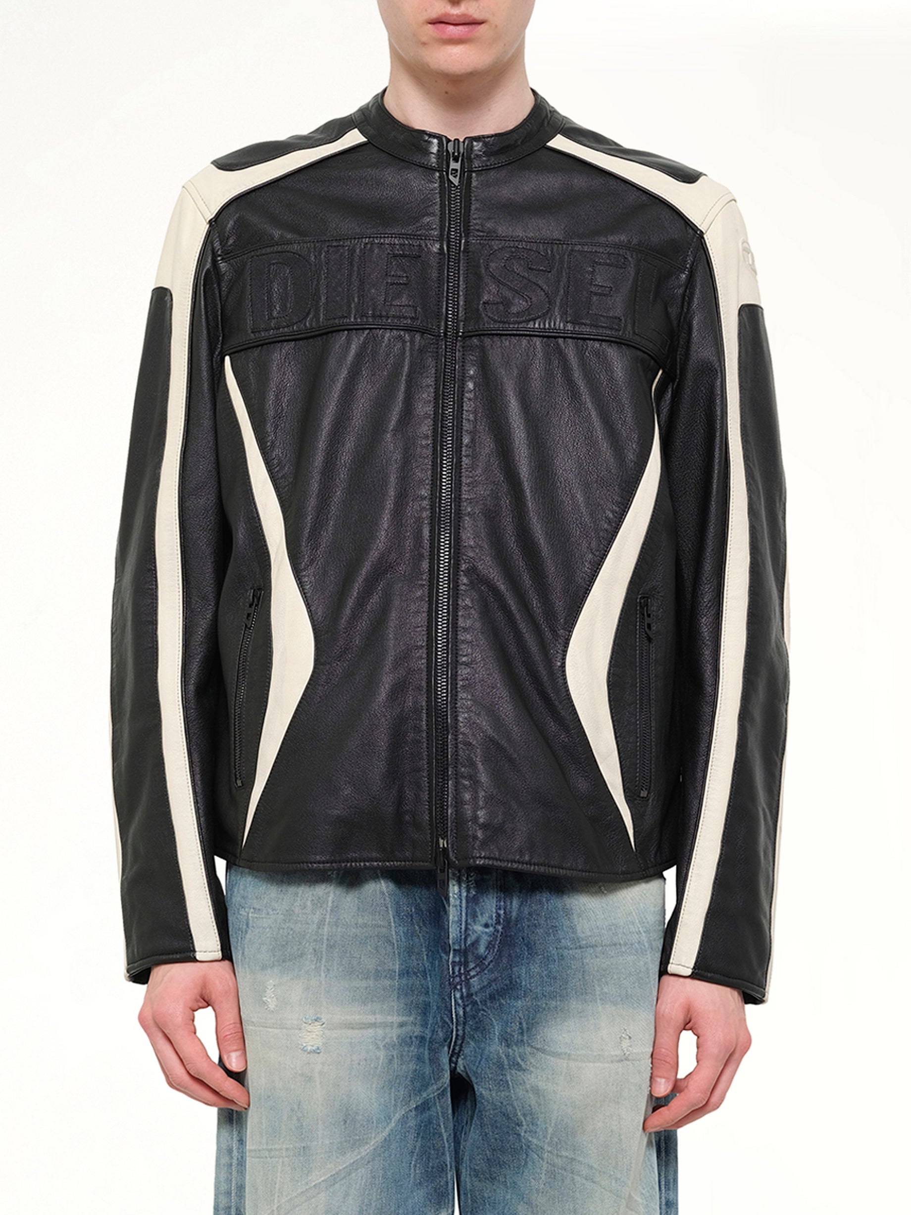 L-ADAM Leather Jacket in Black