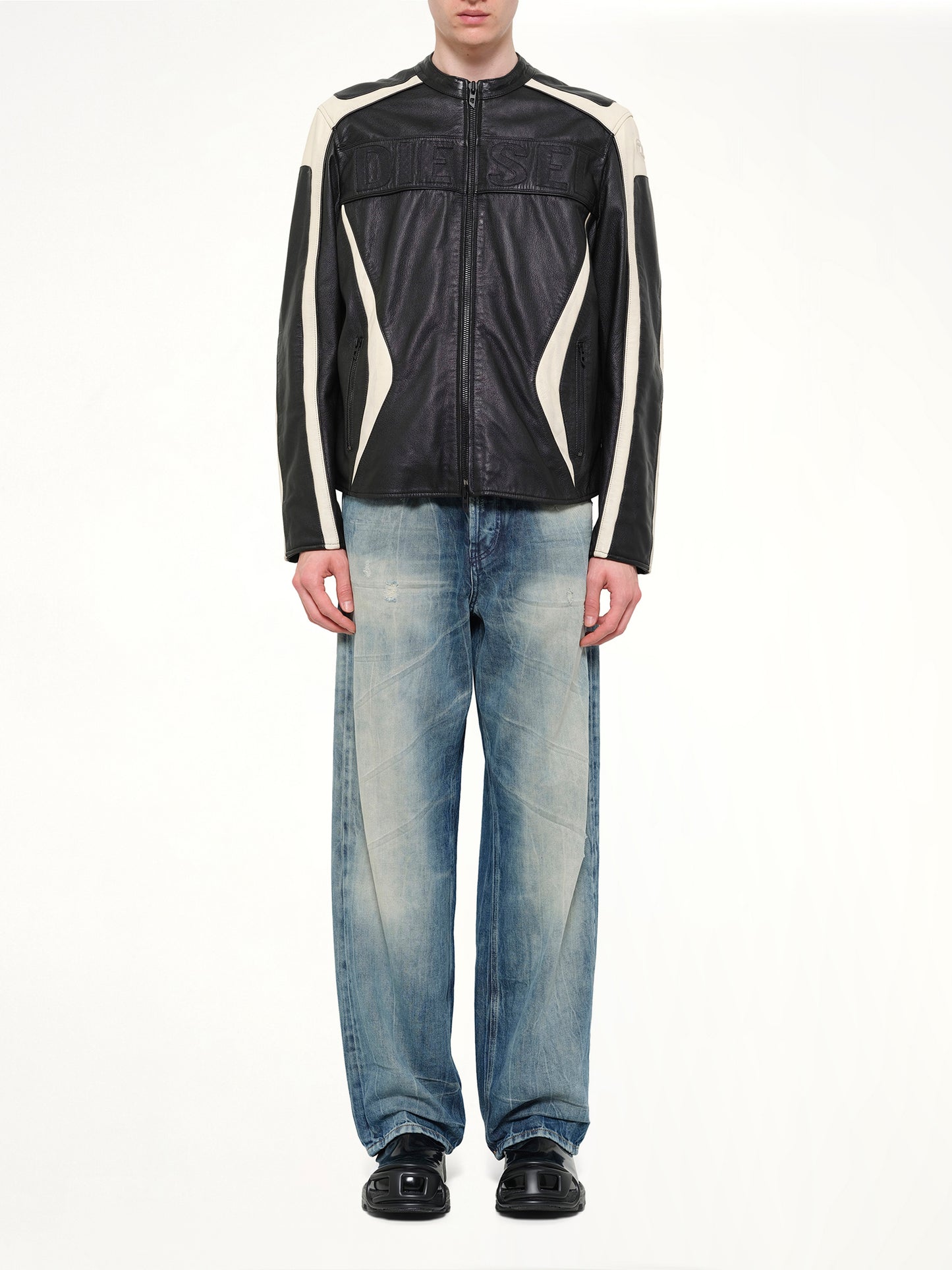 L-ADAM Leather Jacket in Black