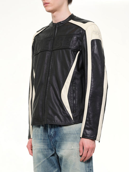 L-ADAM Leather Jacket in Black