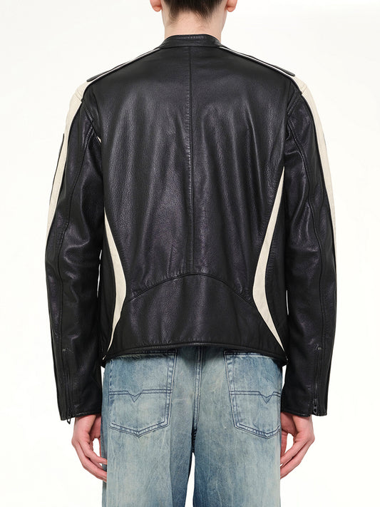 L-ADAM Leather Jacket in Black