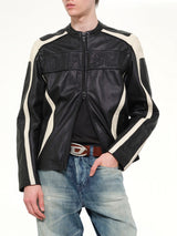 L-ADAM Leather Jacket in Black