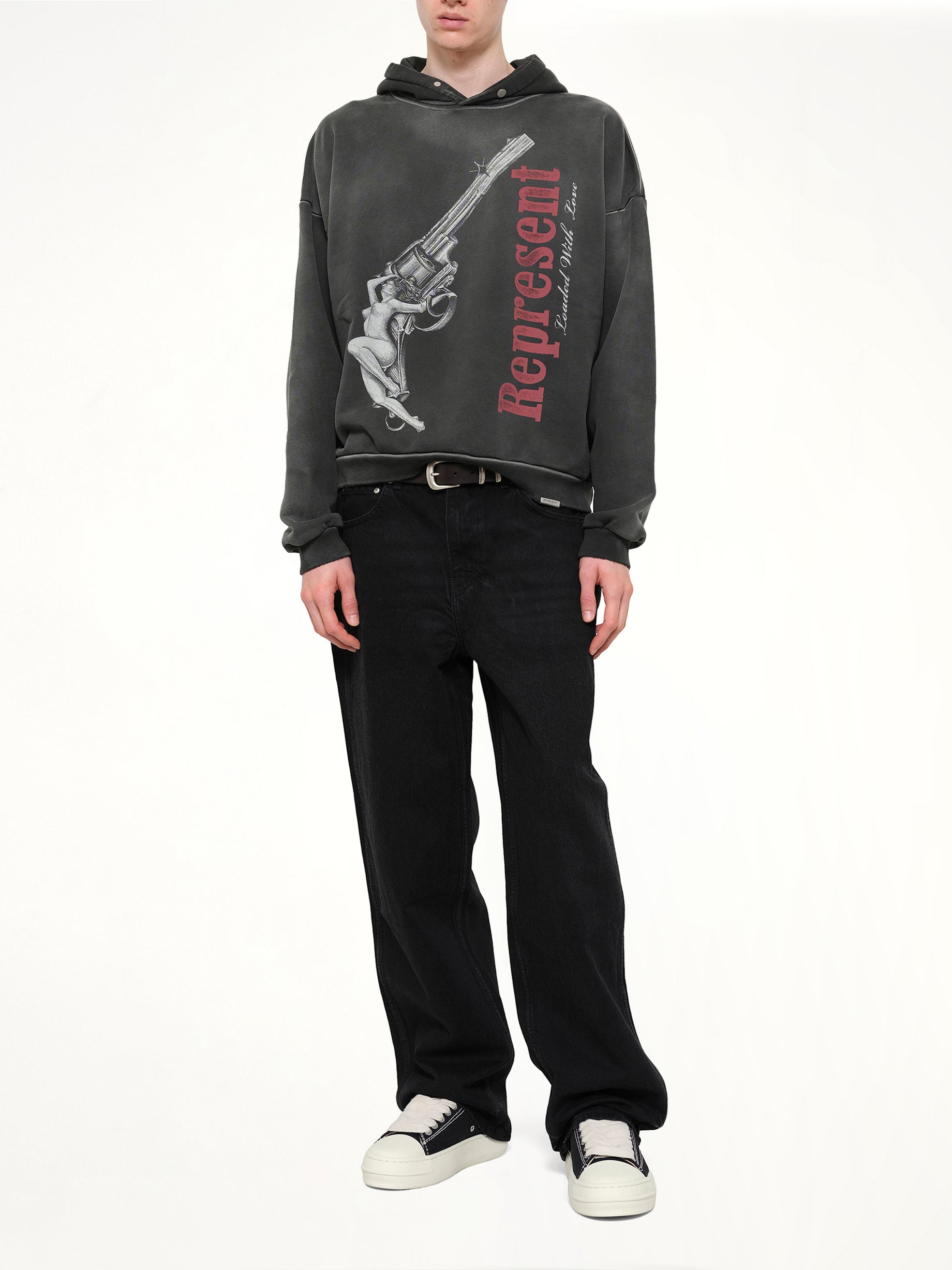 Loaded With Love Hoodie in Stained Black