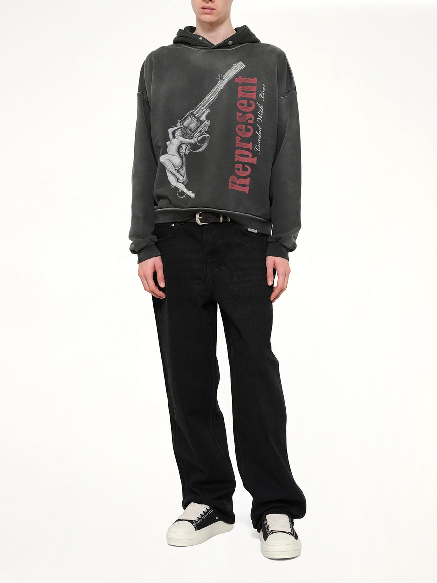 Loaded With Love Hoodie in Stained Black