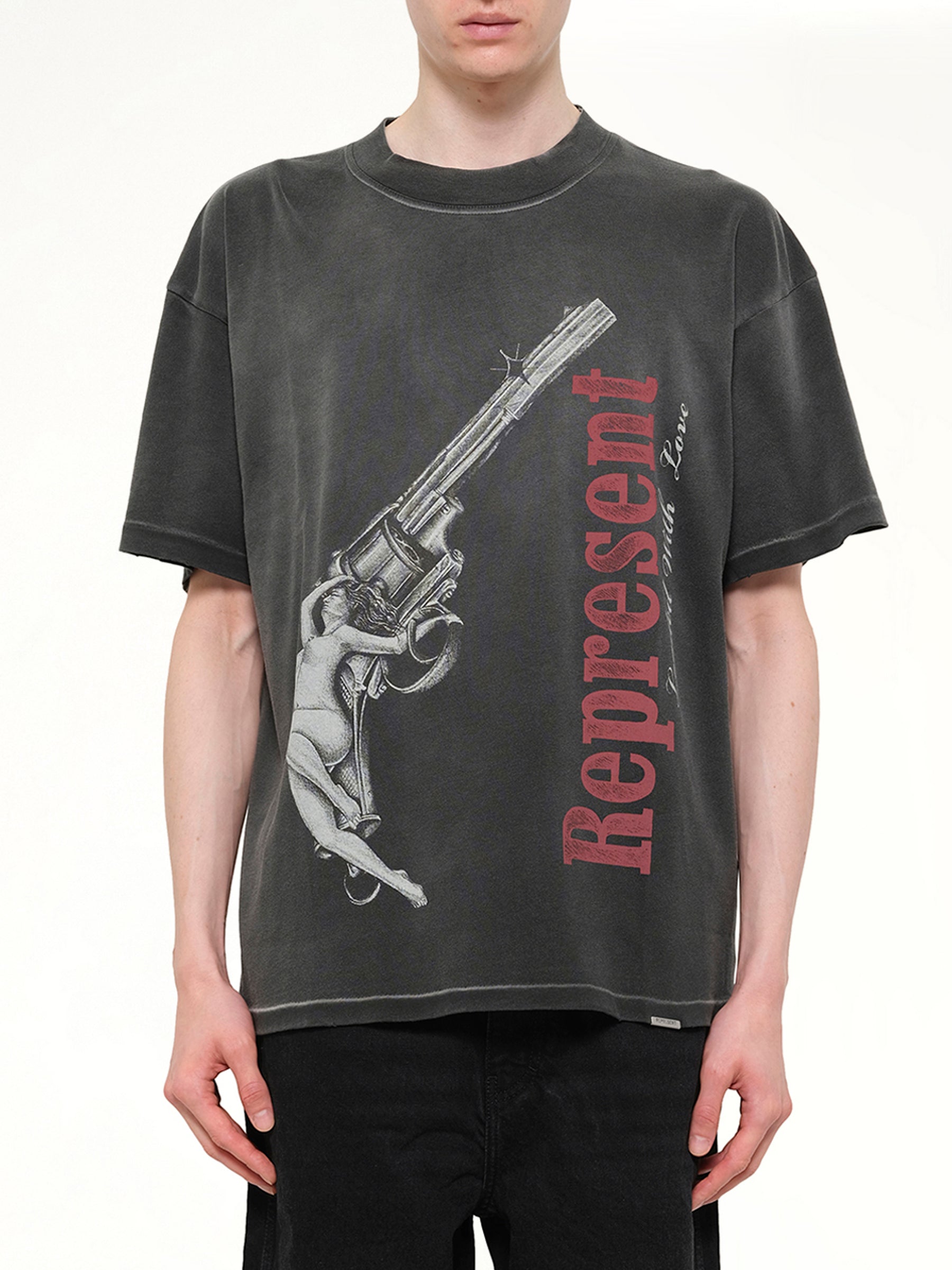 Loaded With Love T-Shirt in Stained Black