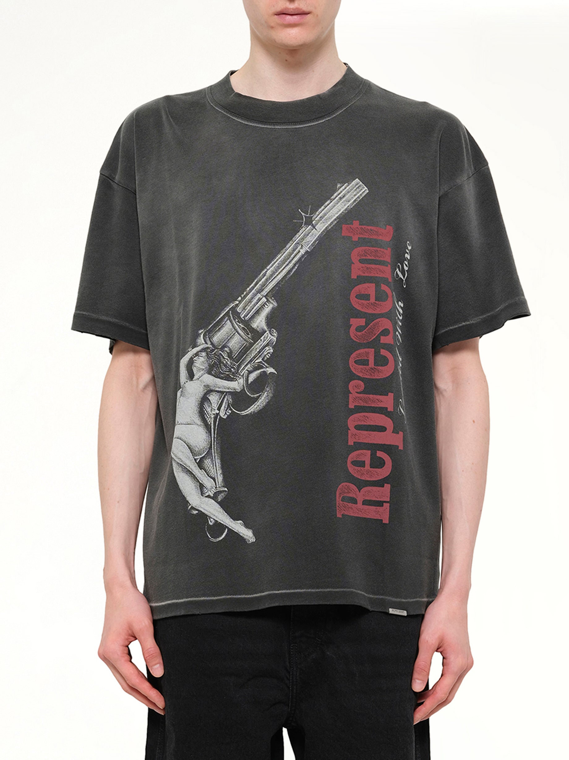 Loaded With Love T-Shirt in Stained Black