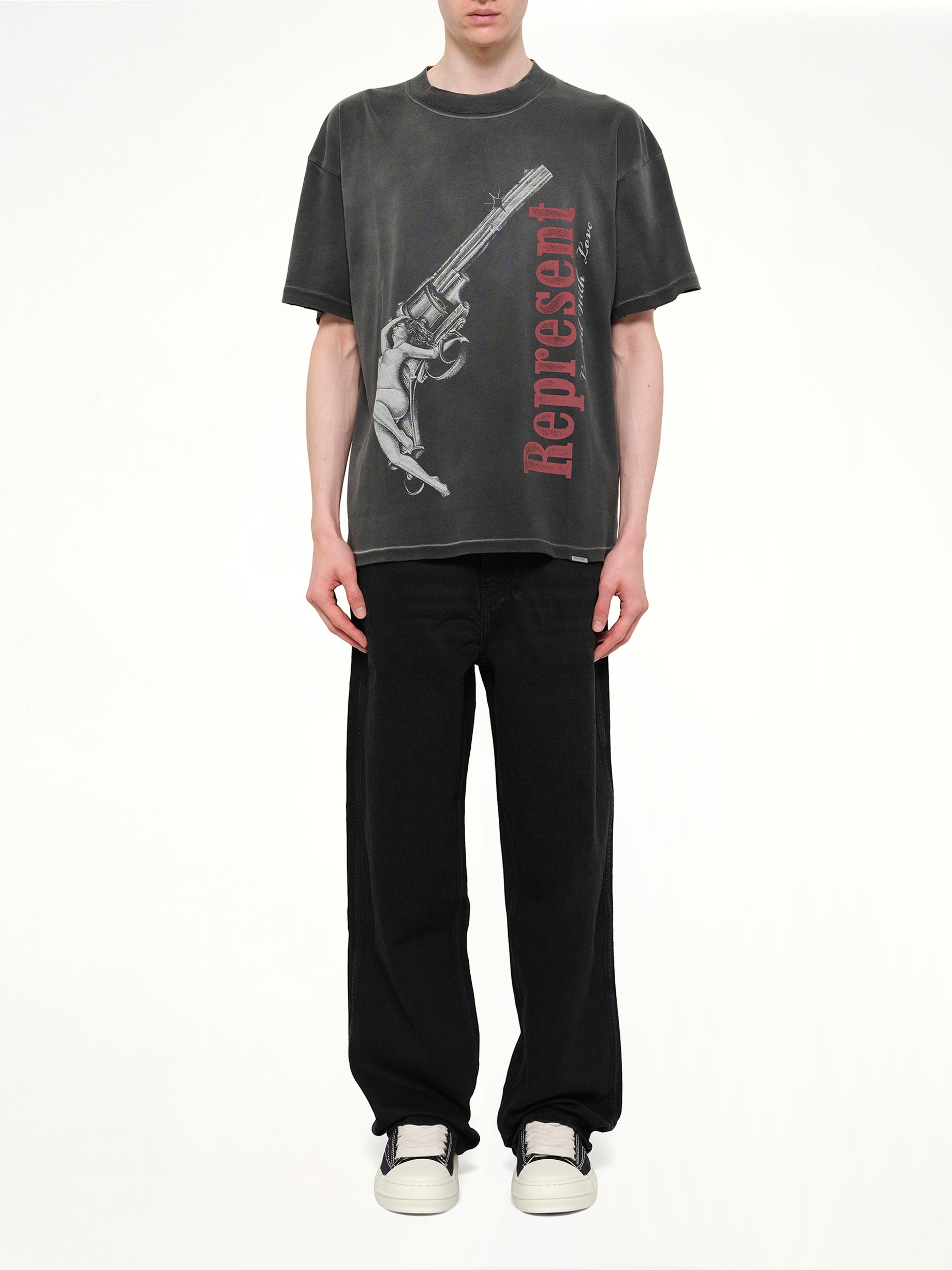 Loaded With Love T-Shirt in Stained Black