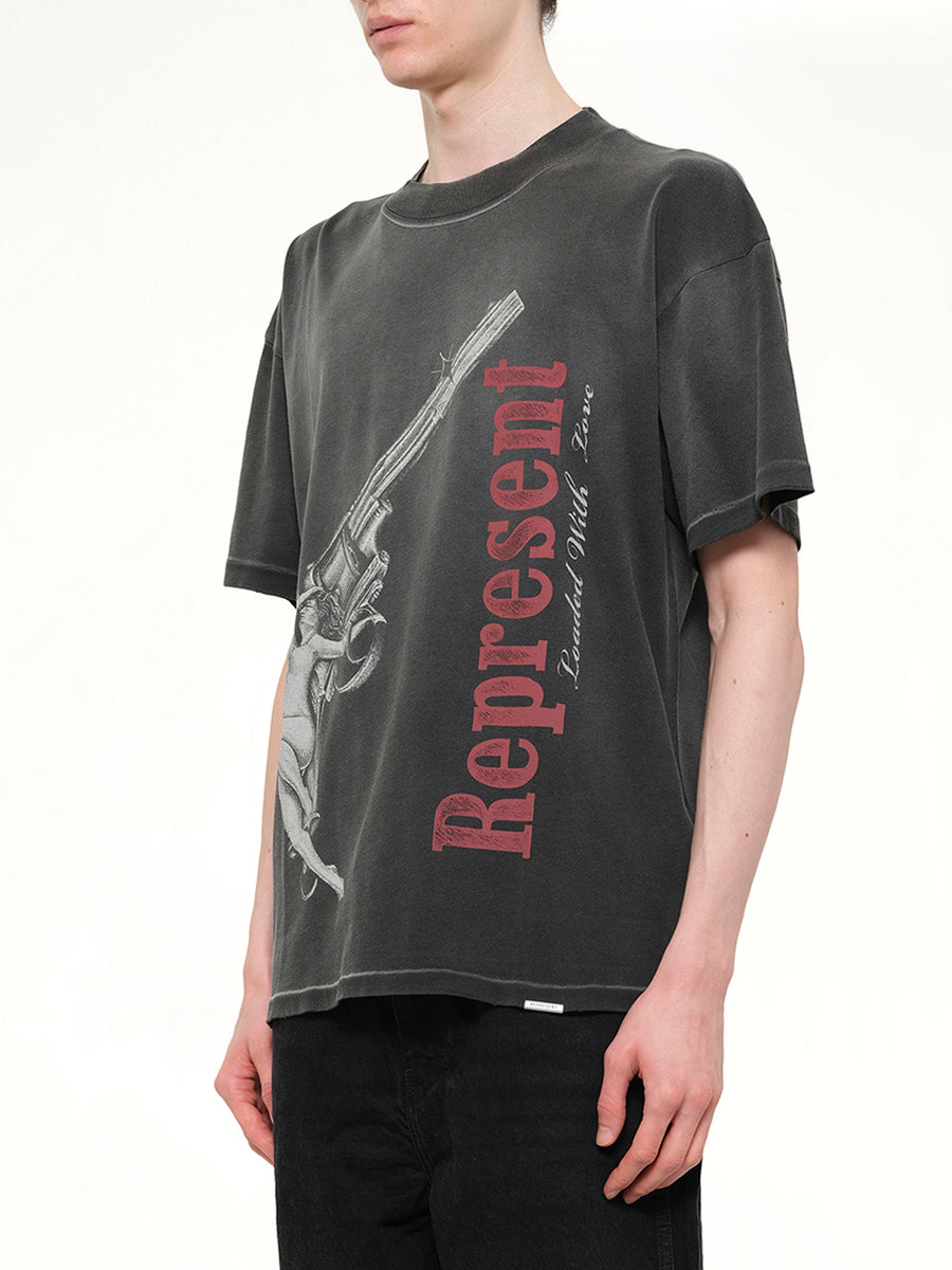Loaded With Love T-Shirt in Stained Black