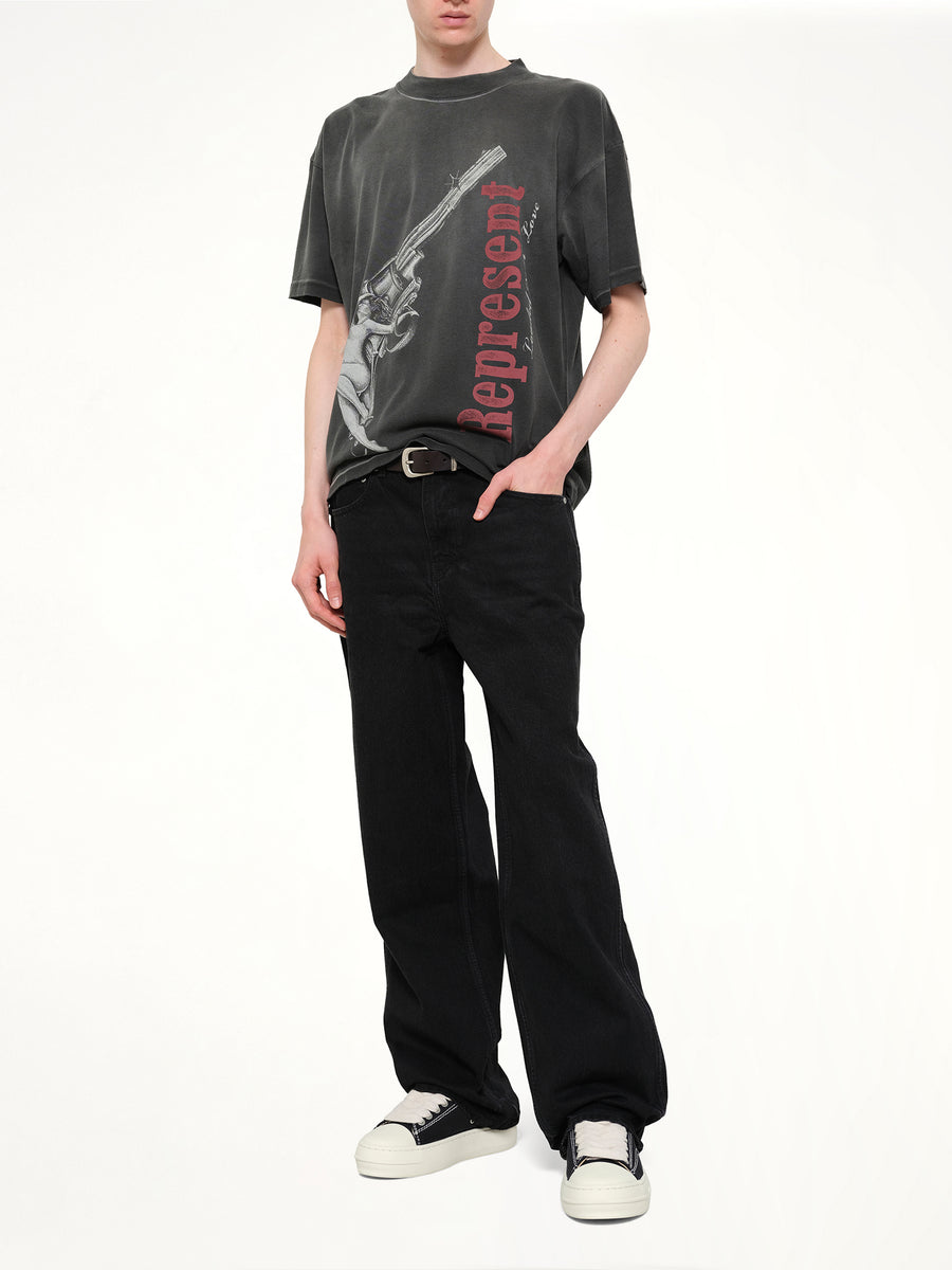Loaded With Love T-Shirt in Stained Black