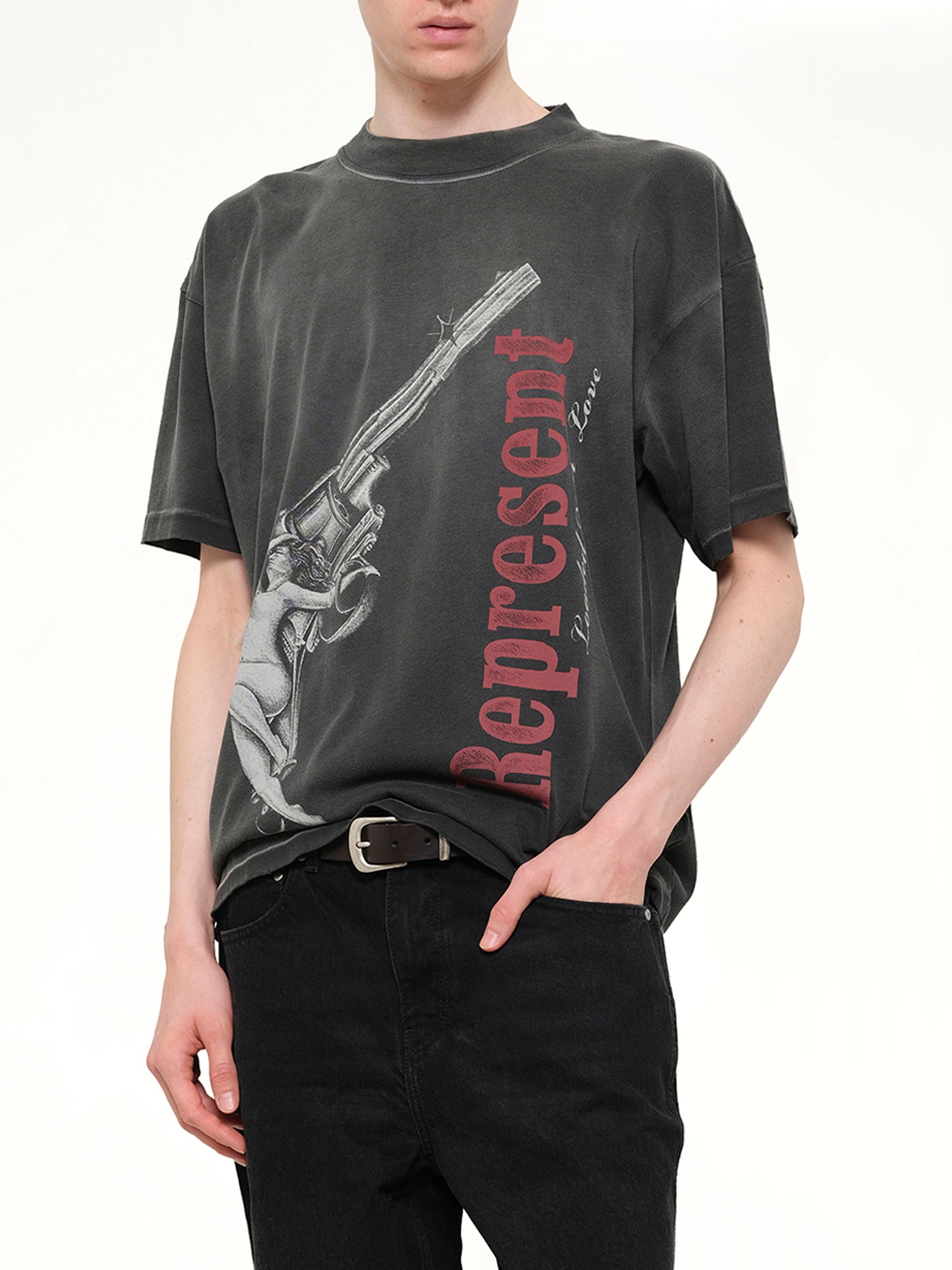 Loaded With Love T-Shirt in Stained Black