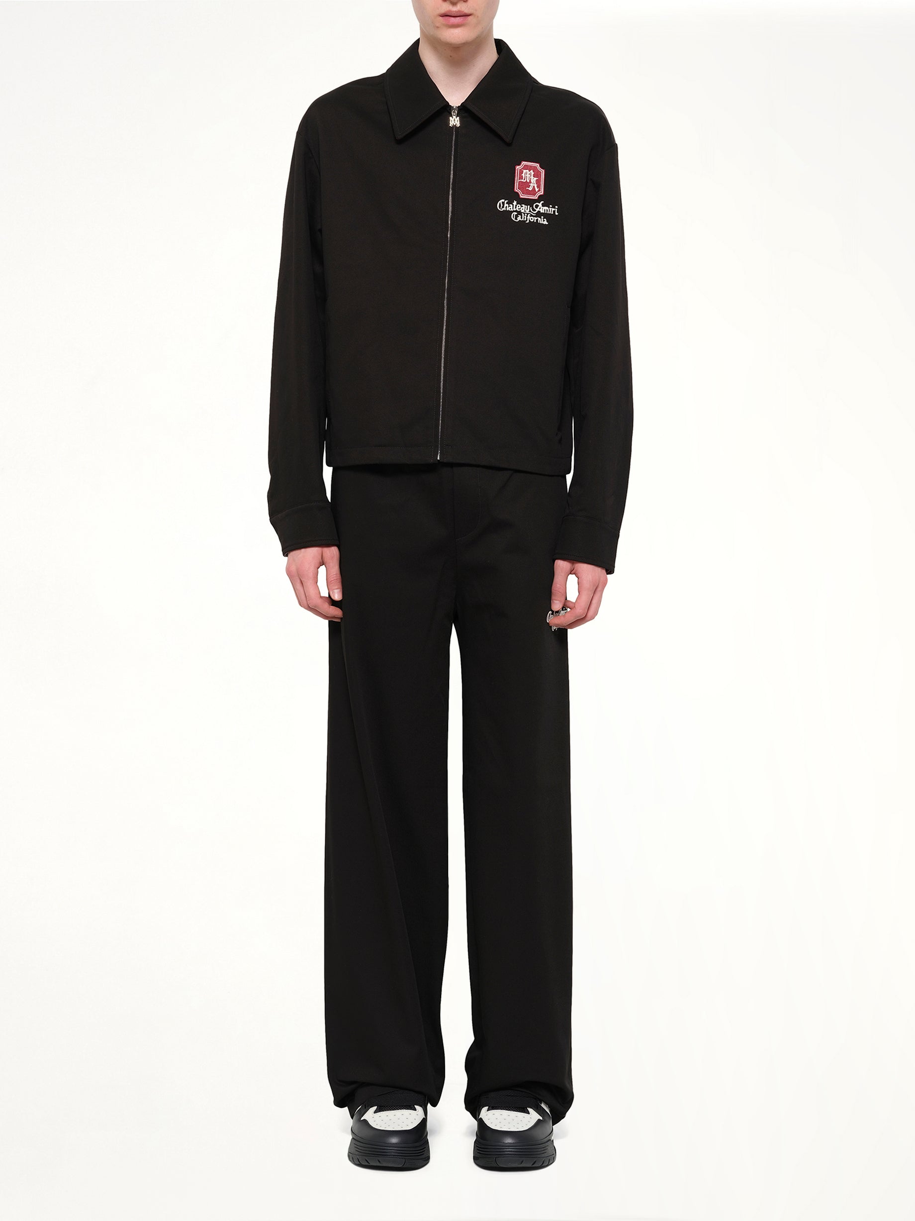 AMIRI MA Chateau Jacket in Black Model View from MARAIS