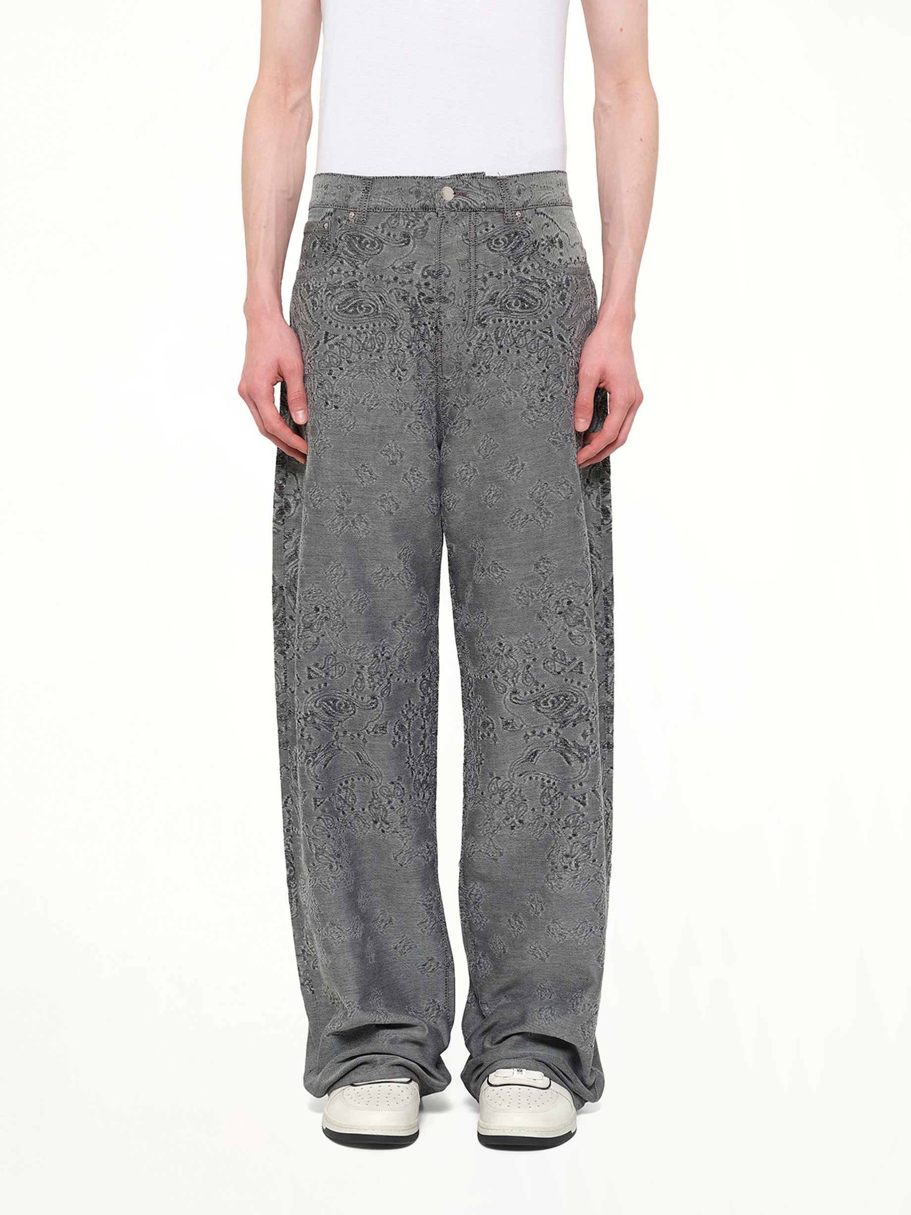 MA Quad Bandana Baggy Jeans in Black